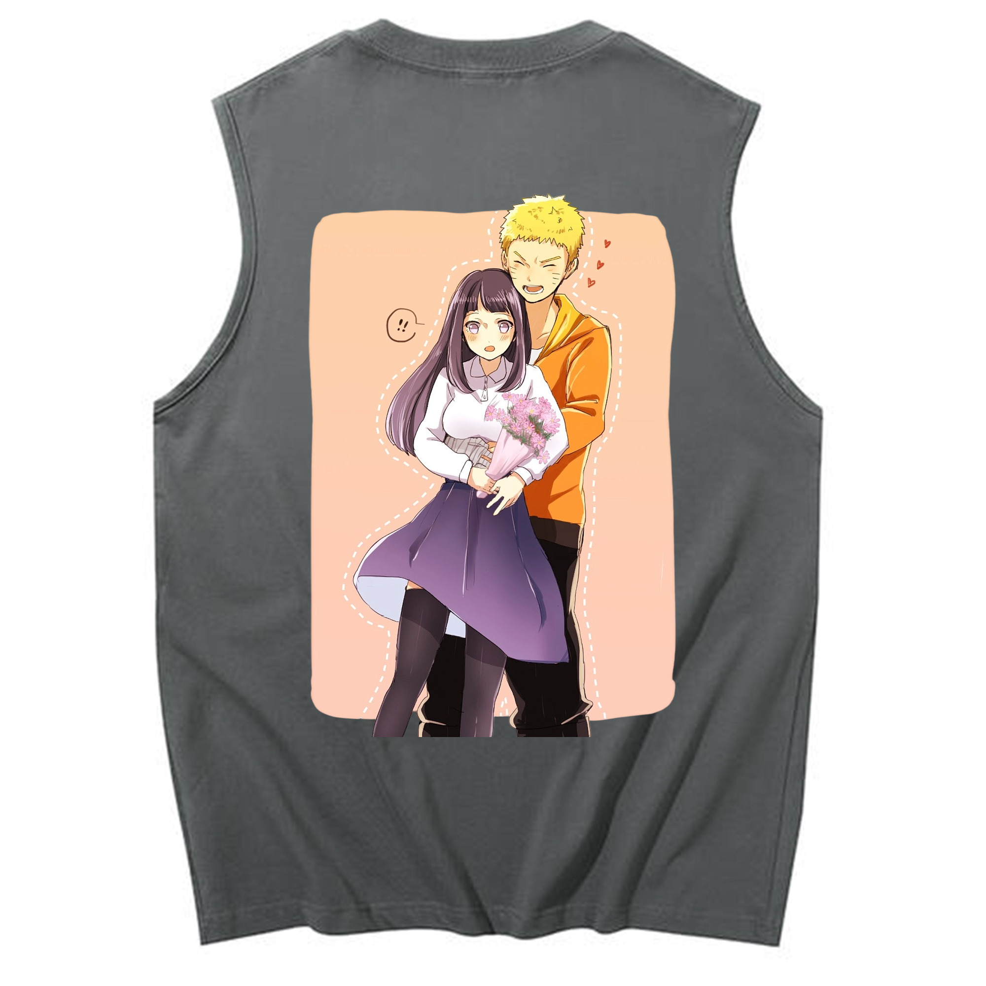 （画像用） NARUTO -ナルト- 日向ヒナタ Hyūga Hinata コットン100％タンクトップ（背面プリント）